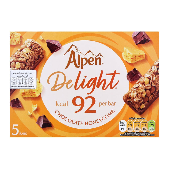 ALPEN Delight 蜂窩狀巧克力 120 克。