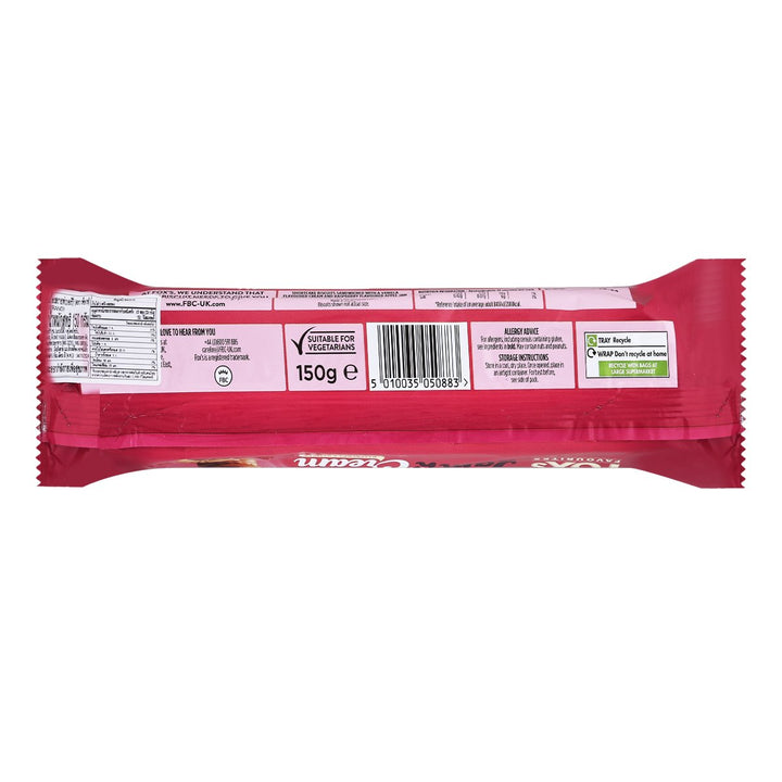FOX'S Favourites Jam'n' Cream 覆盆子香草口味 150 克。