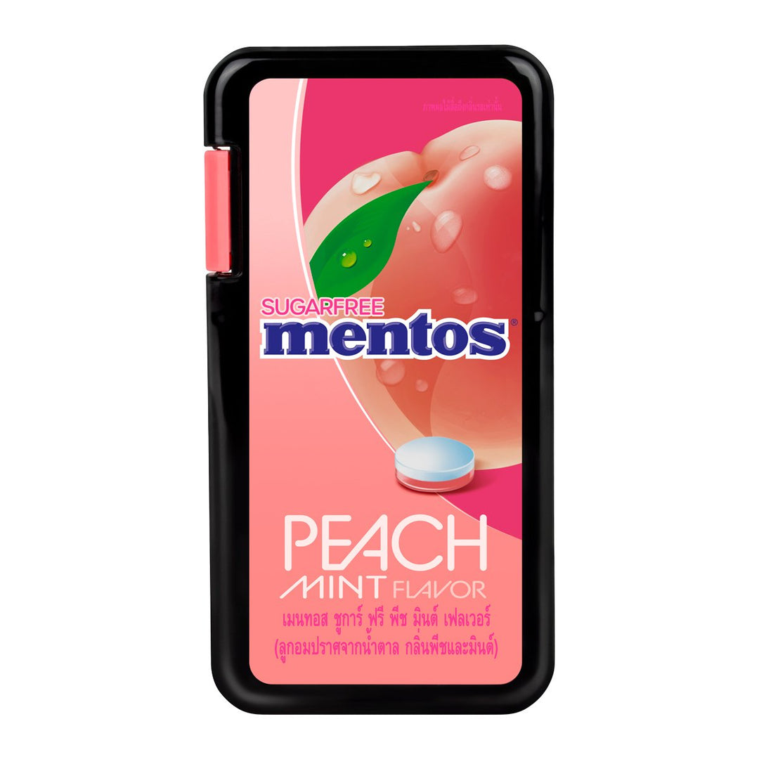 MENTOS 無糖桃薄荷口味 21 克。
