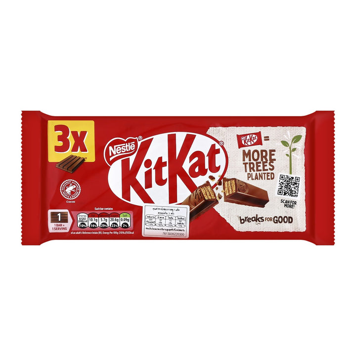 KIT KAT 牛奶巧克力威化手指餅乾 124.5 克。