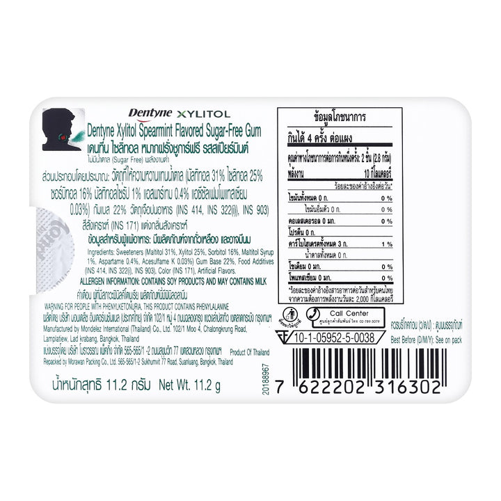 DENTYNE 木糖醇留蘭香味無糖口香糖 11.2 克。