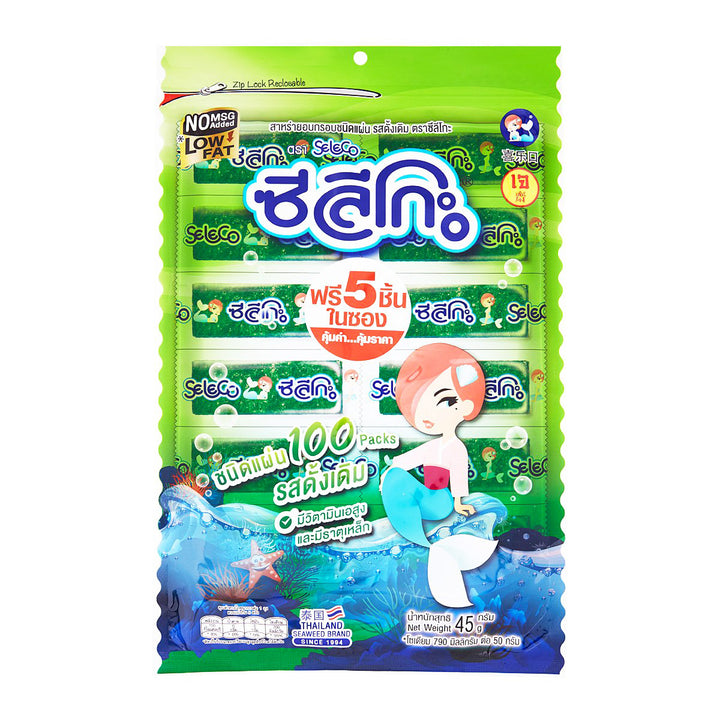 Seleco 脆皮海苔原味 尺寸 45 克。包裝 100 件