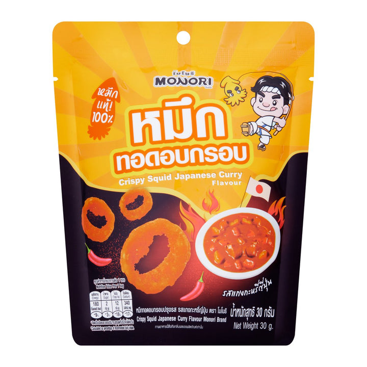 MONORI 脆皮魷魚零食 日式咖哩口味 30 克