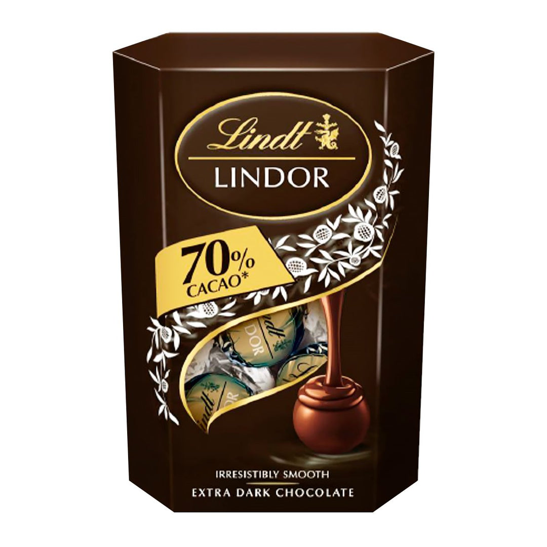LINDT Lindor 黑巧克力 70% 200 公克。