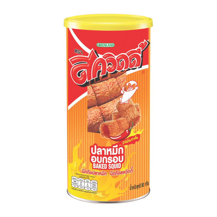 Squidy 烤魷魚辣味 90 克。
