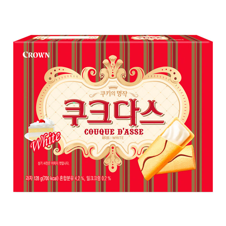 CROWN Couque D'Asse 香草味奶油餅乾 128 克。