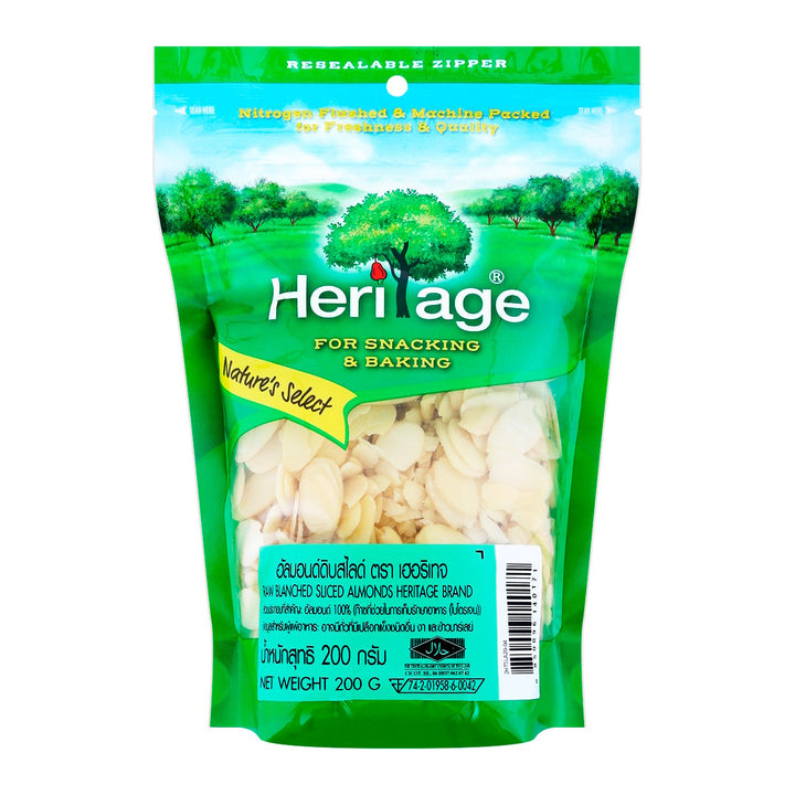 HERITAGE 生杏仁片 200 克