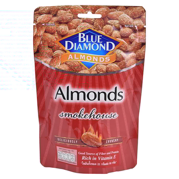 BLUE DIAMOND 煙燻杏仁香袋 150 克。