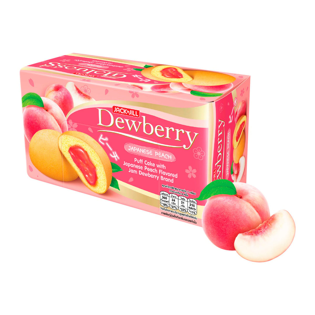 DEWBERRY 泡芙蛋糕配日本桃味果醬 90 克。
