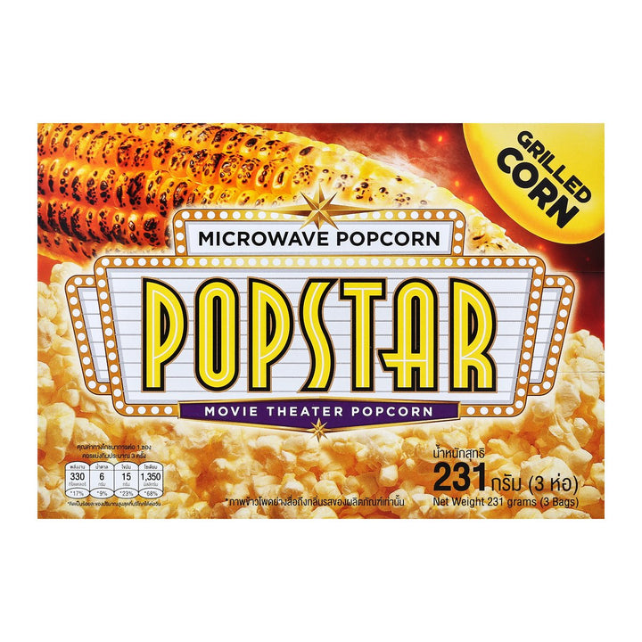 POPSTAR 微波爐烤玉米爆米花 231 克。