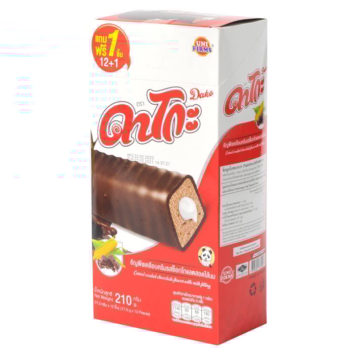 DAKO 牛奶夾心麥片巧克力口味 17.5 克包裝 12 件