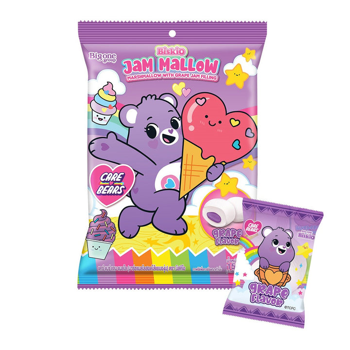 BISKIO Care Bears Jam Mallow 棉花糖配葡萄果醬餡 150 克。