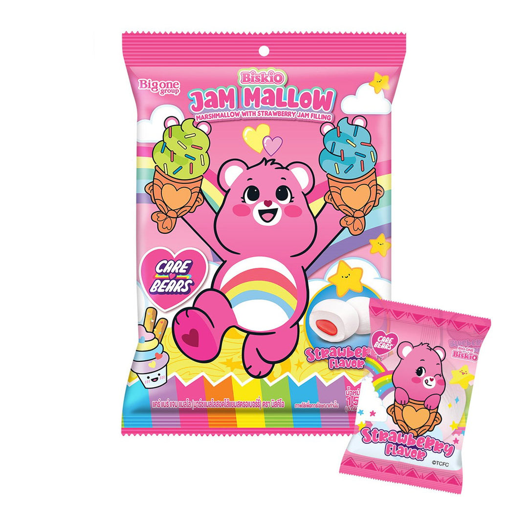 BISKIO Care Bears Jam Mallow 棉花糖配草莓醬餡 150 克。