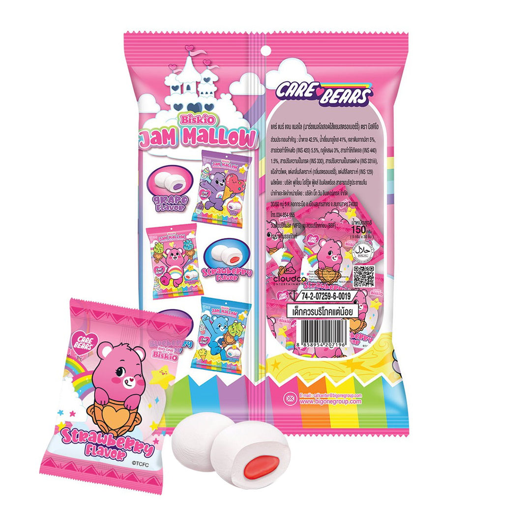 BISKIO Care Bears Jam Mallow 棉花糖配草莓醬餡 150 克。