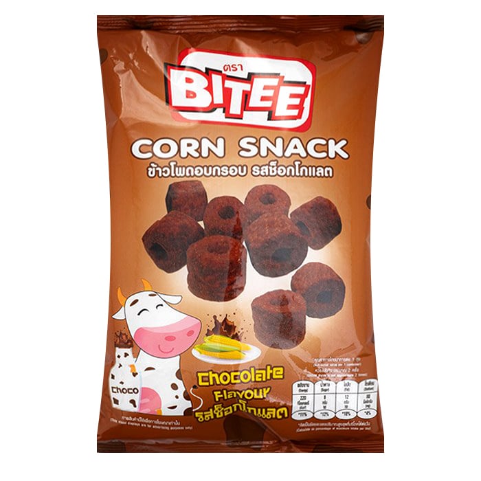 BITEE 玉米零食巧克力口味 43 克。