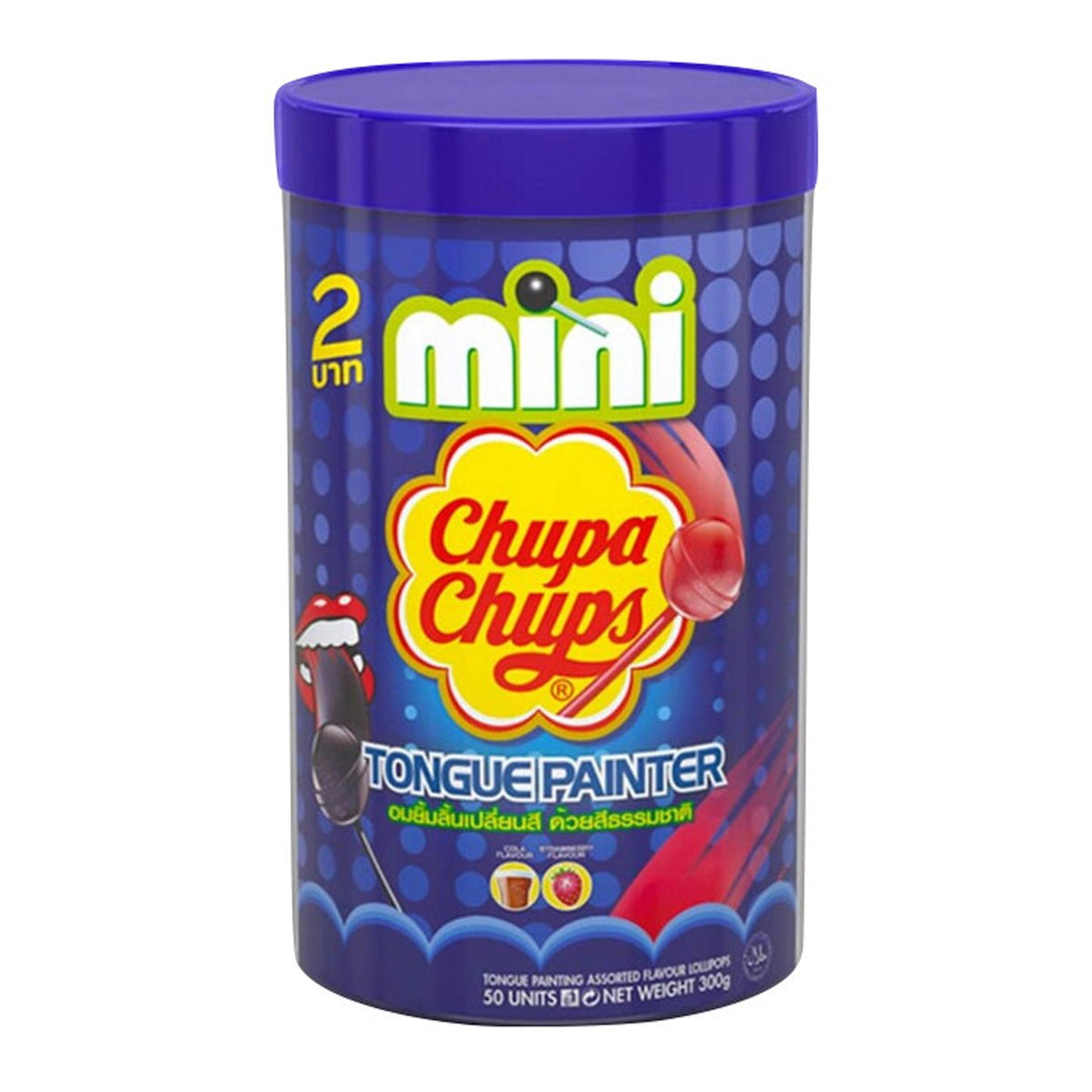 CHUPA CHUPS 舌頭畫家棒棒糖可樂和草莓口味 500 克。