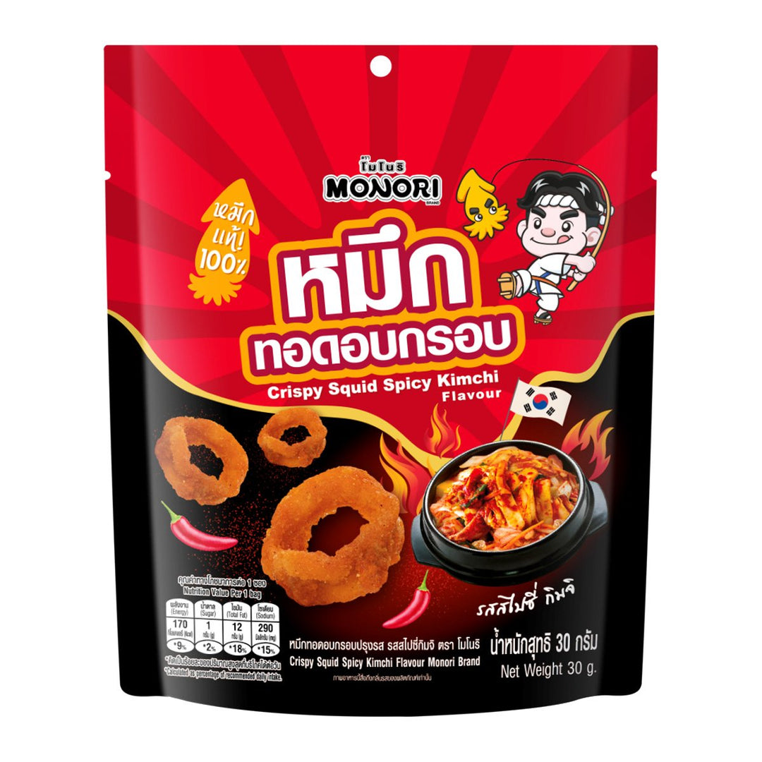 MONORI 脆皮魷魚點心 辣泡菜口味 30 克