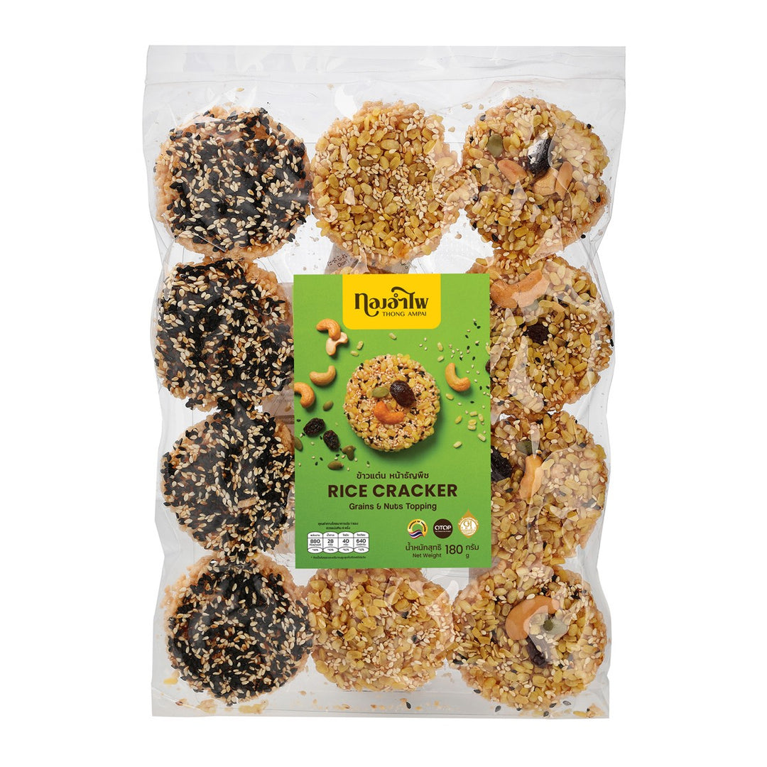THONG AMPAI 混合穀物和堅果米果 180 克。