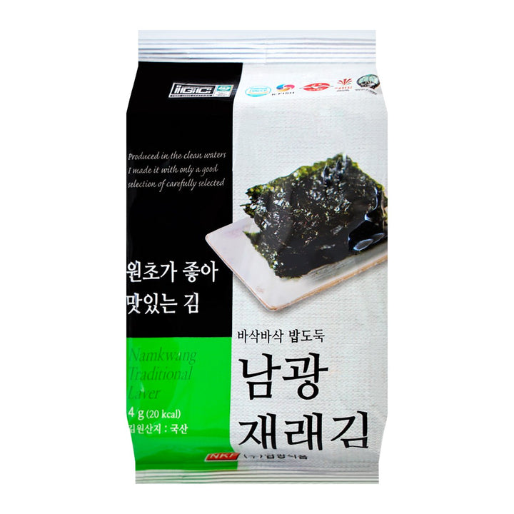 NAMKWANG 韓國傳統紫菜原味 4 克。包3