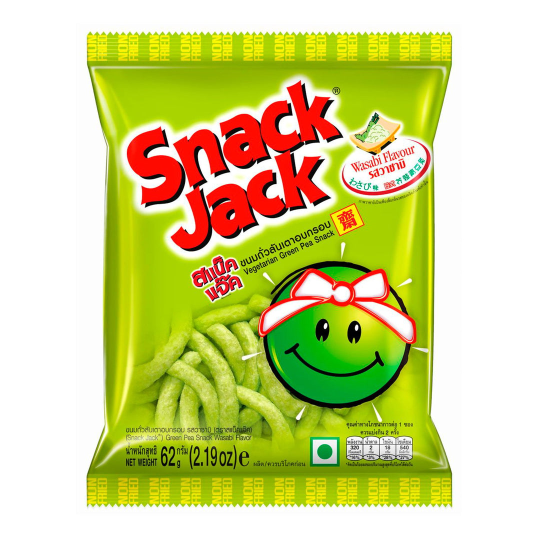 SNACK JACK 素食青豆零食芥末 65 克。