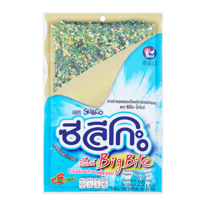 SELECO BIG BITE 脆皮海藻佐脆皮魚 20 公克。
