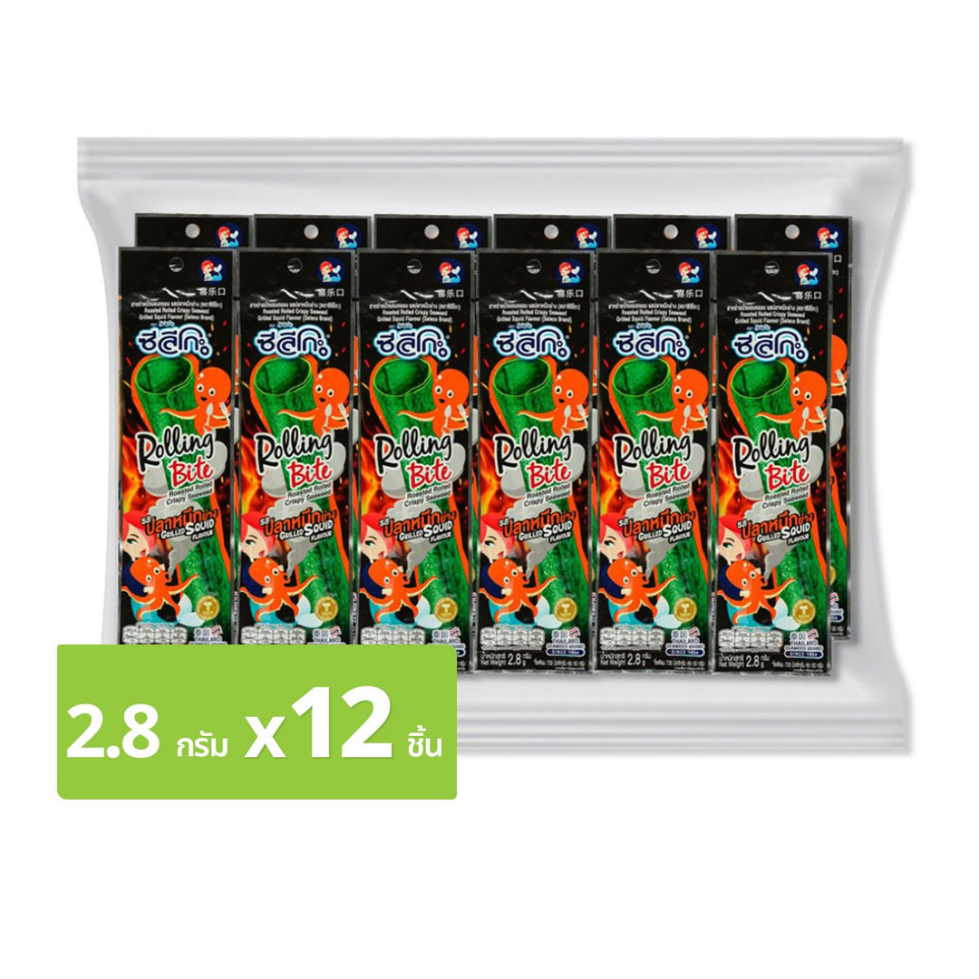 SELECO Rolling Bite Roasted 捲脆海苔烤魷魚口味 2.8 克。包 12